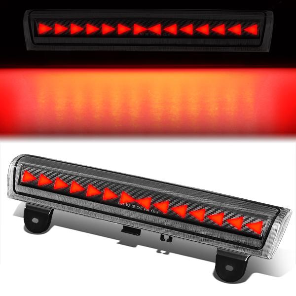 Nuvision Lighting, 00-06 Chevy Suburban GMC Yukon XL Carbon Fiber Look Sequential Triangle LED Third 3rd Brake Light