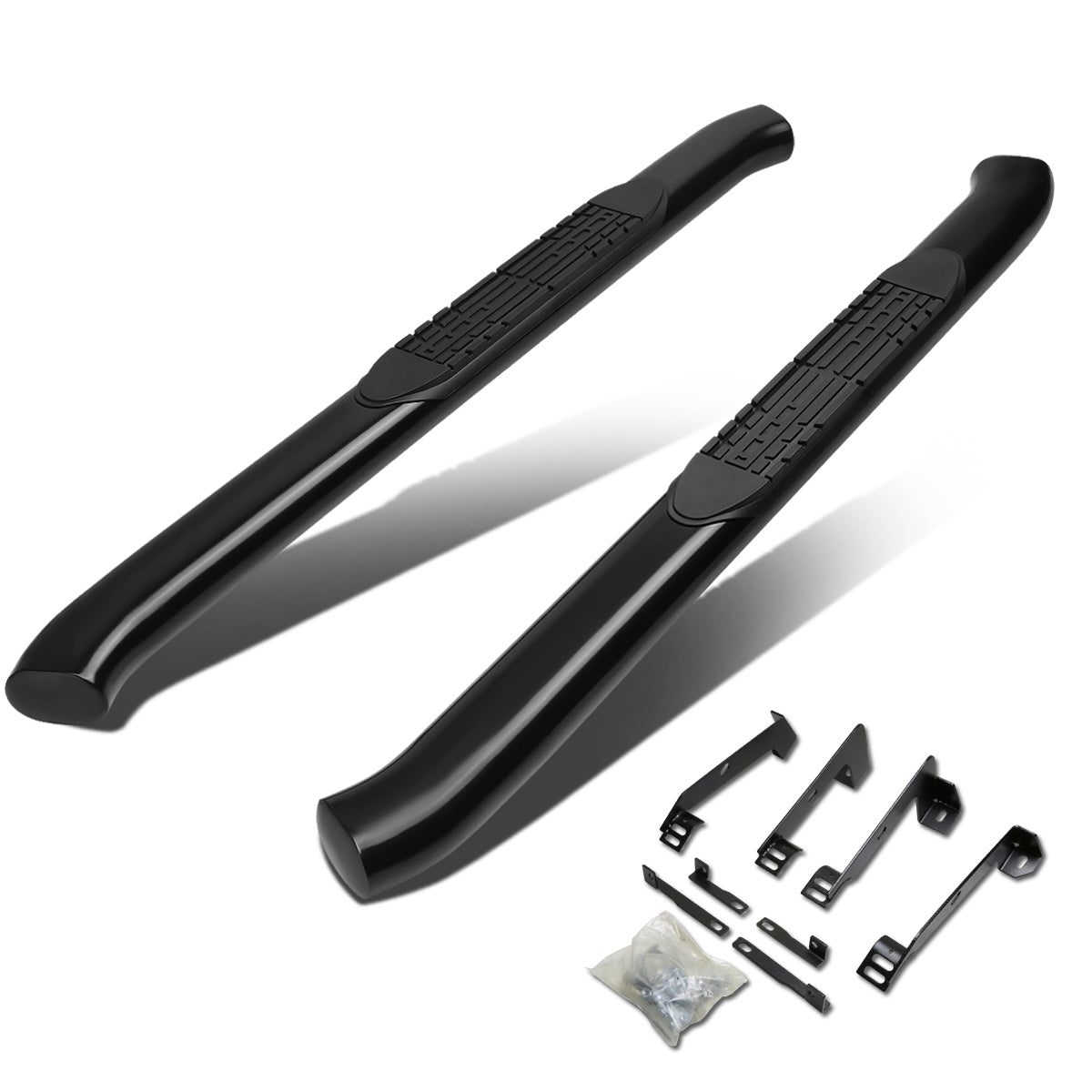 CAAP, 02-09 Dodge Ram 1500 2500 3500 Standard Cab 4"OD Oval Side Step Nerf Bar - Powder Coated Steel