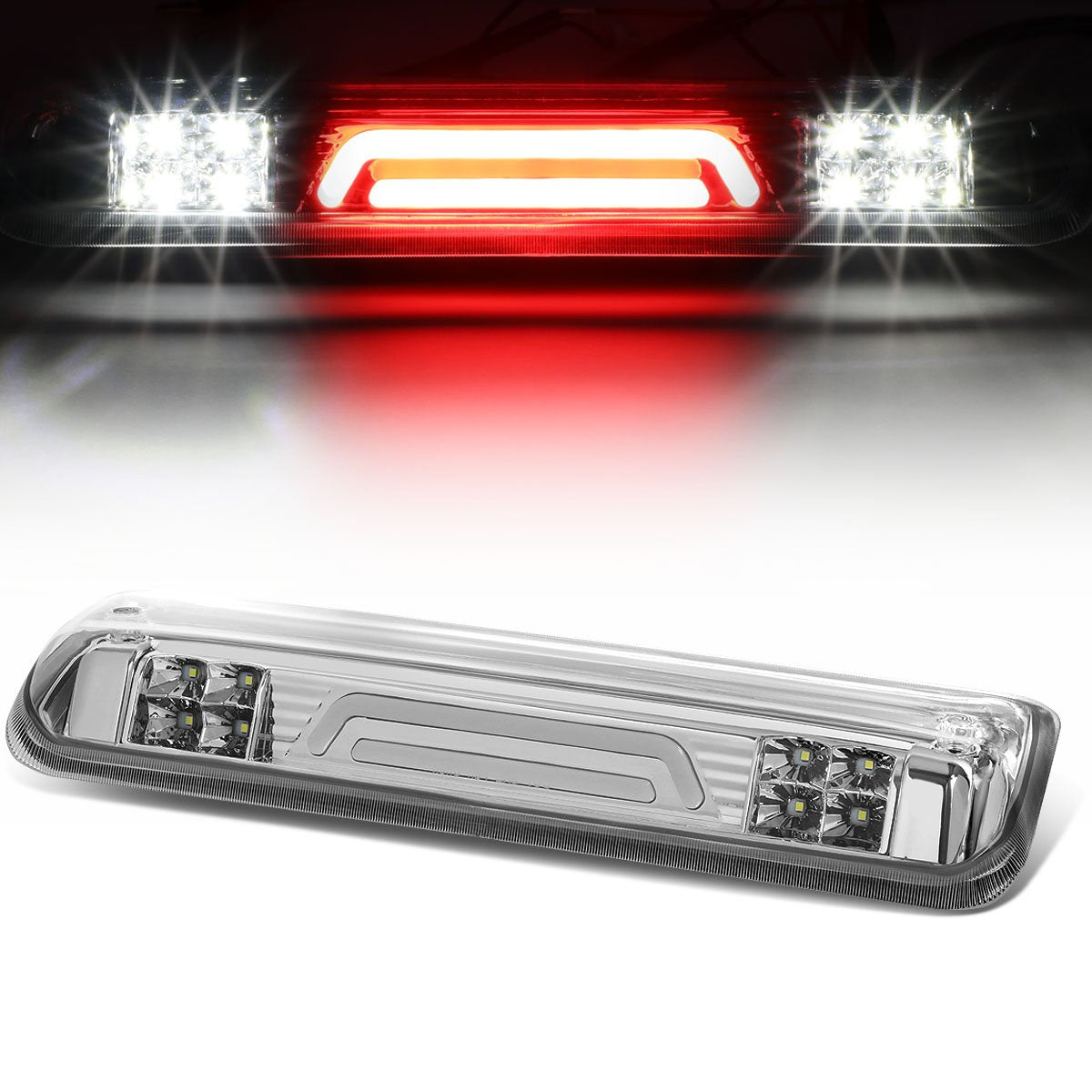 Nuvision Lighting, 04-08 Ford F150 06-08 Lincoln Mark LT LED Bar 3rd Brake Light+Cargo Lamp - Chrome