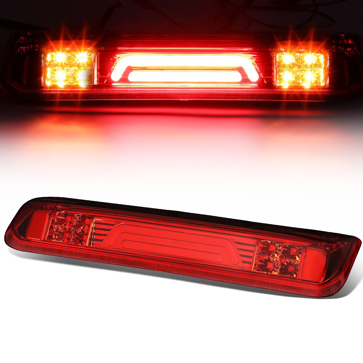 Nuvision Lighting, 04-08 Ford F150 06-08 Lincoln Mark LT LED Bar 3rd Brake Light+Cargo Lamp - Red