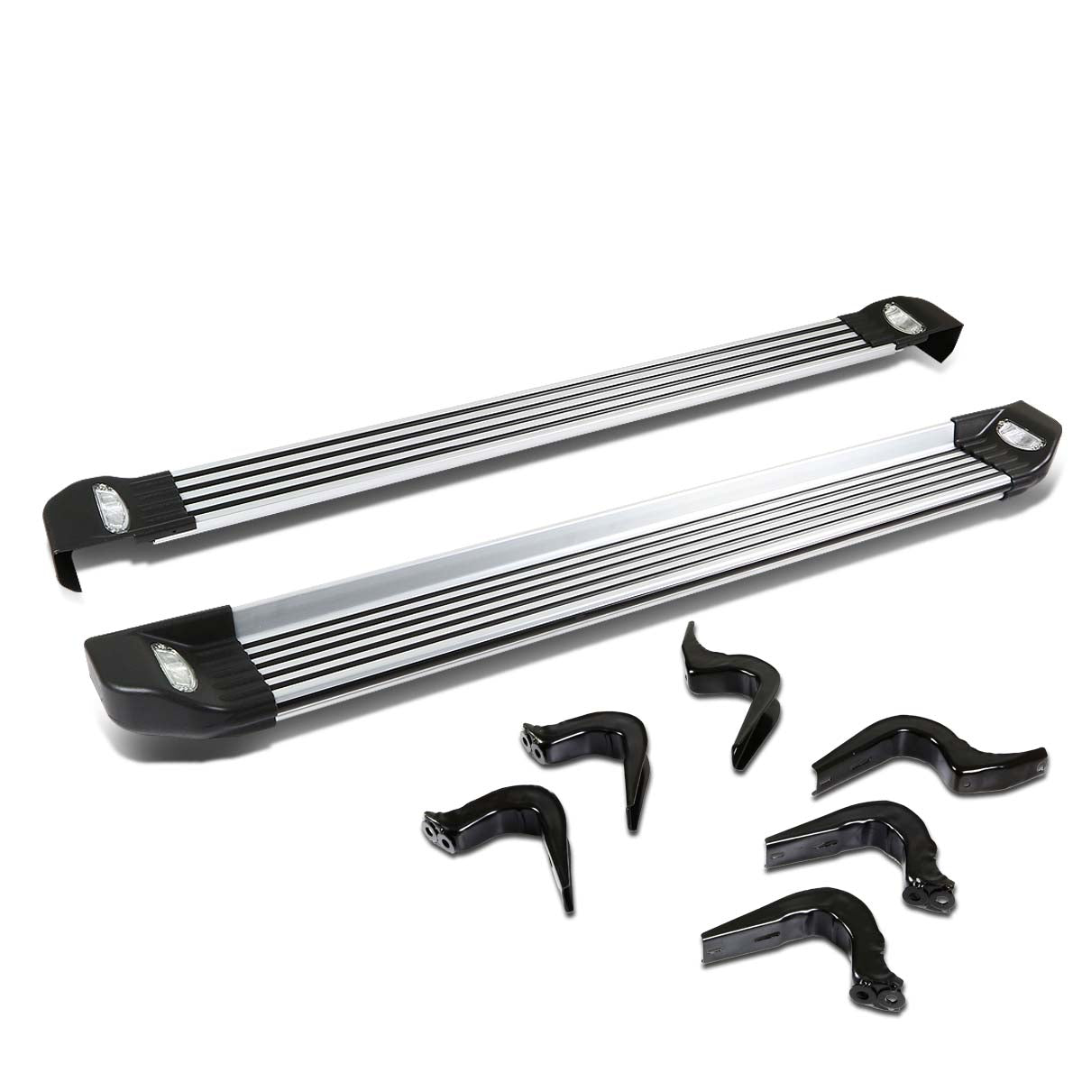 CAAP, 07-14 Toyota FJ Cruiser 5.25"OD Step Bar Running Boards w/Lights - Aluminum