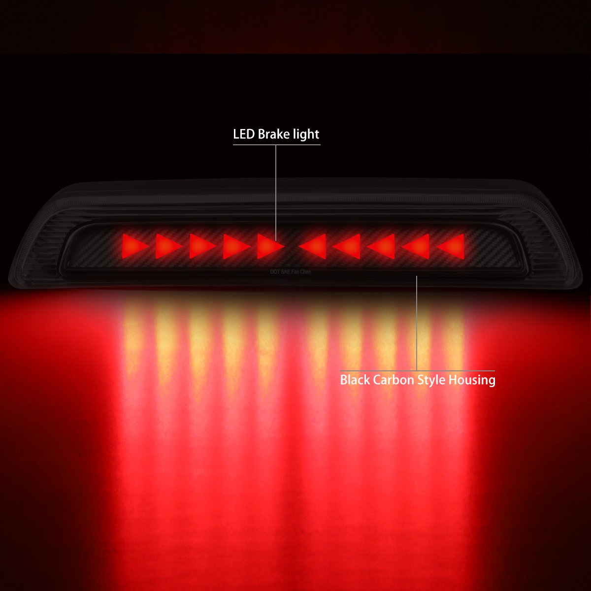 Nuvision Lighting, 07-17 Toyota Tundra Trangle Sequential LED 3rd Brake Light