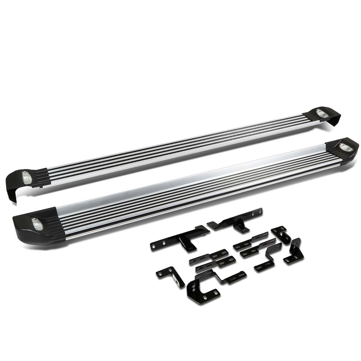 CAAP, 08-13 Toyota Highlander 5.25"OD Step Bar Running Boards w/Lights - Aluminum