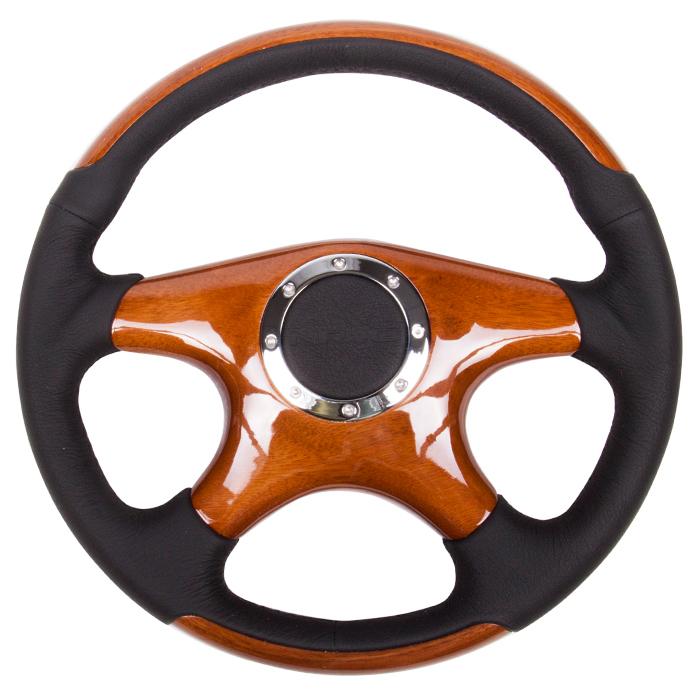 NRG Innovations, 350mm Luxurious Wood Grain Steering Wheel - ST-085