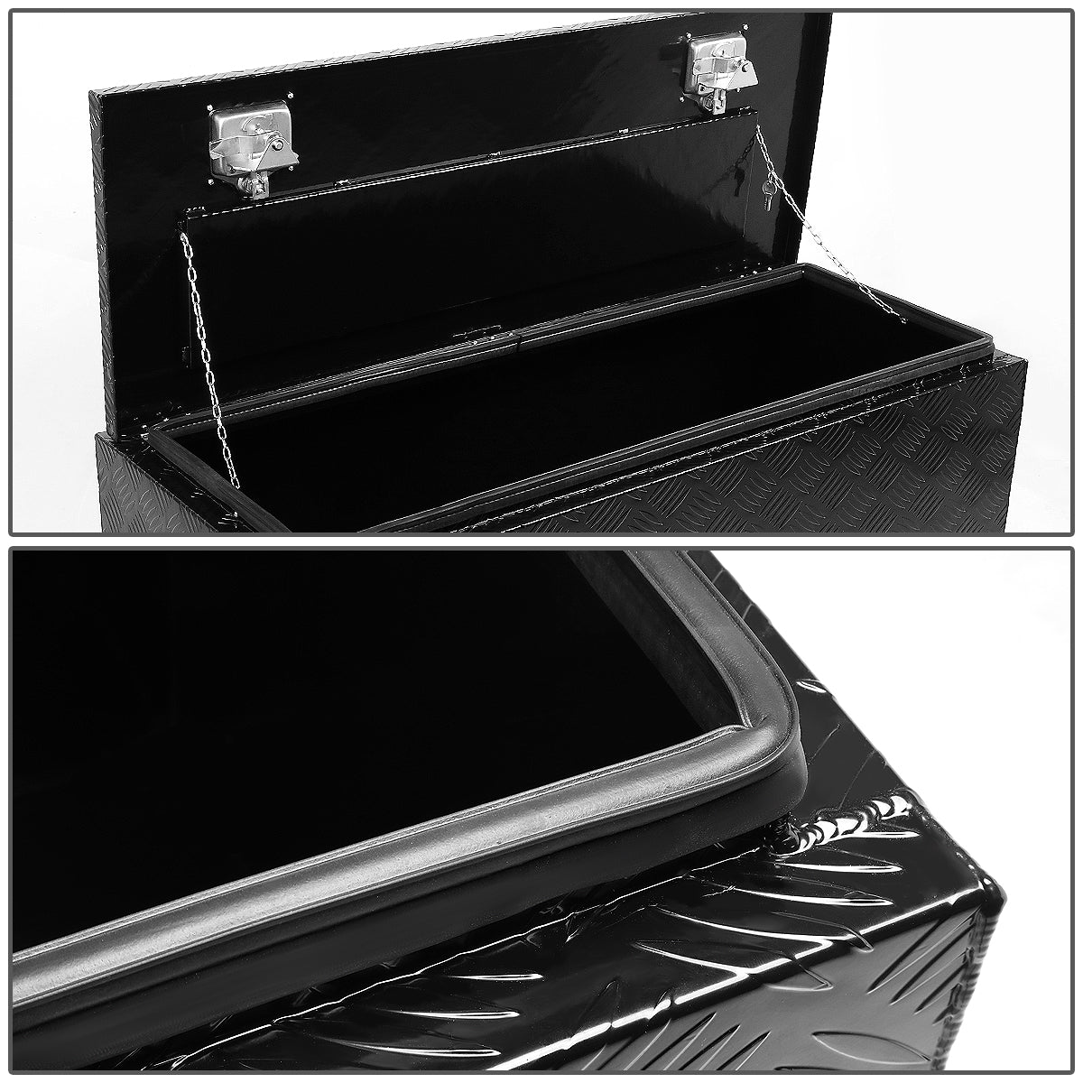 CAAP, 36" L x 18" W x 17" H Truck Bed Tool Box - Aluminum - Black