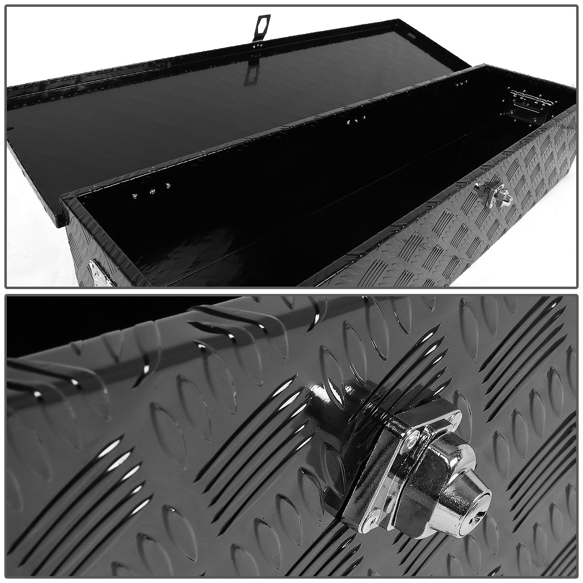 CAAP, 39" L x 13" W x 10" H Pickup Truck Bed Aluminum Tool Box - Black