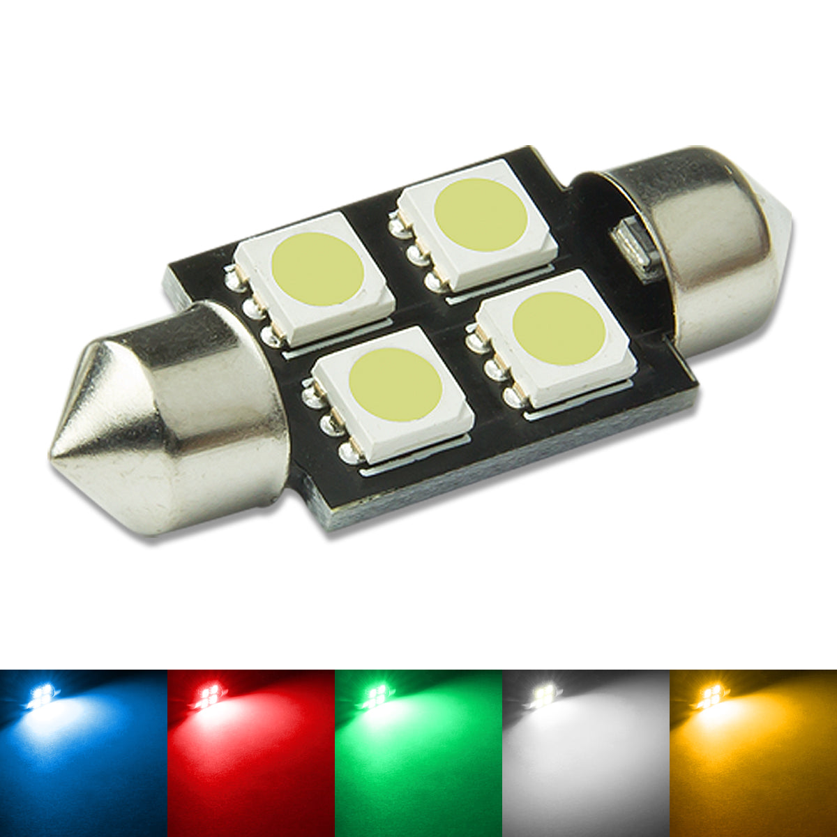 Nuvision Lighting, 4 SMD LED Auto Interior Dome Light Bulb - White