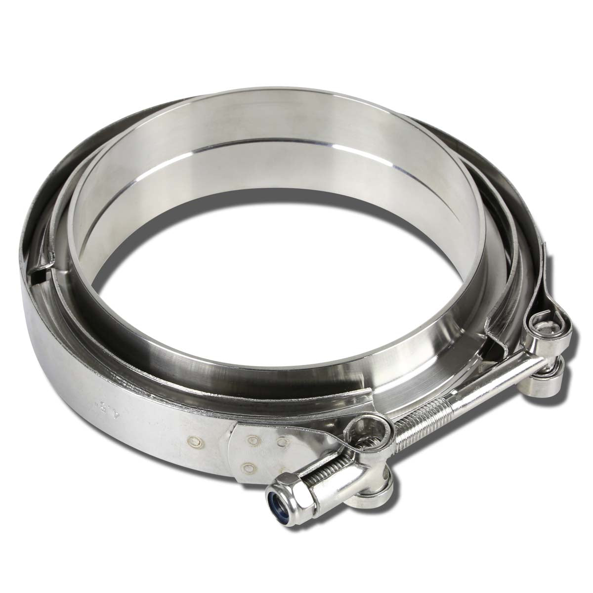 CAAP, 4.5" Inner Stainless Steel Exhaust Downpipe V-Band Clamp w/Flange