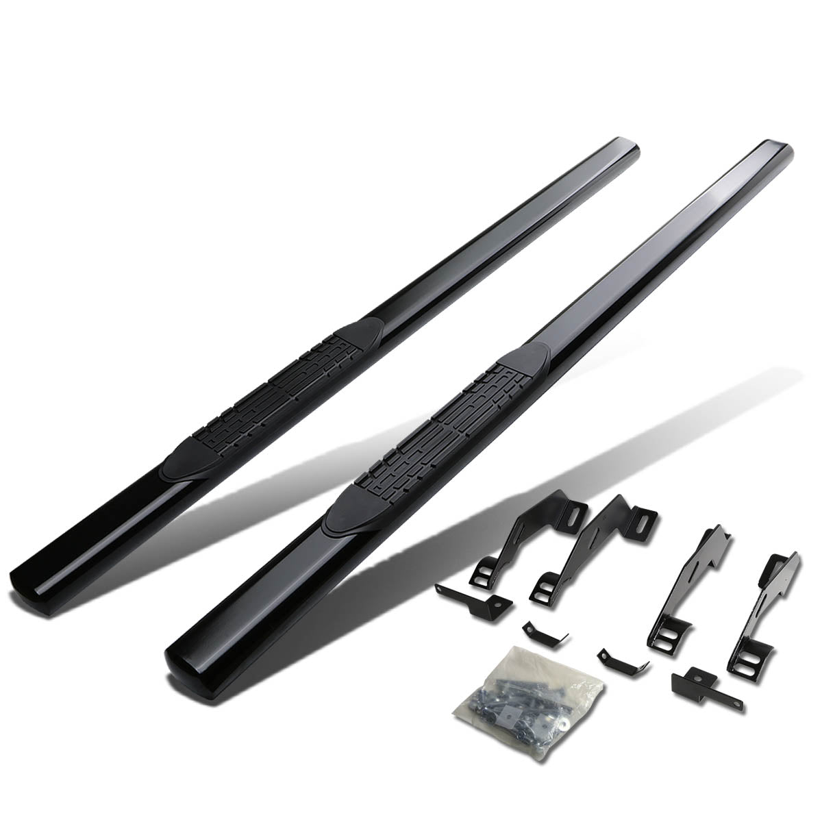 CAAP, 88-00 Chevy GMC C/K 1500 2500 3500 4"OD Oval Side Step Nerf Bar - Powder Coated Steel