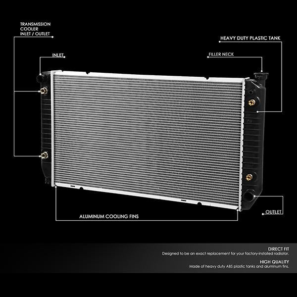 CAAP, 88-00 Chevy GMC C/K 2500 3500 Suburban 7.4L AT Aluminum Radiator - 1696