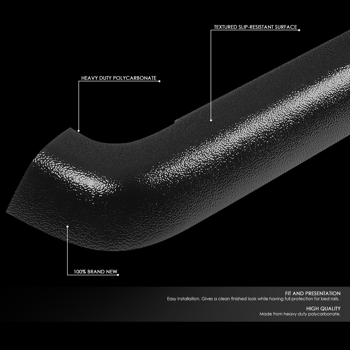 CAAP, 89-98 Toyota Pickup T100 6.5Ft Fleetside Side Bed Caps without Stake Holes - Left+Right