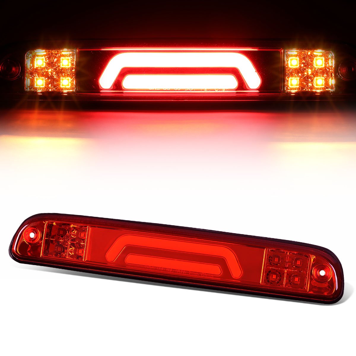 Nuvision Lighting, 93-11 Ford Ranger 99-16 F250-F550 Super Duty LED 3rd Brake Light+Cargo Lamp - Red