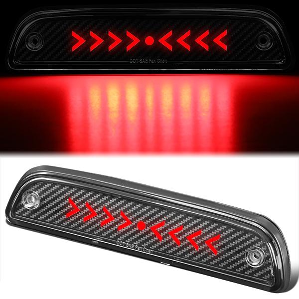 Nuvision Lighting, 95-15 Toyota Tacoma Pulse Flash Arrow LED Third 3rd Brake Light - Carbon Fiber Look