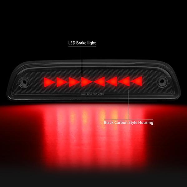 Nuvision Lighting, 95-15 Toyota Tacoma Pulse Flash Triangle LED Third 3rd Brake Light - Carbon Fiber Look