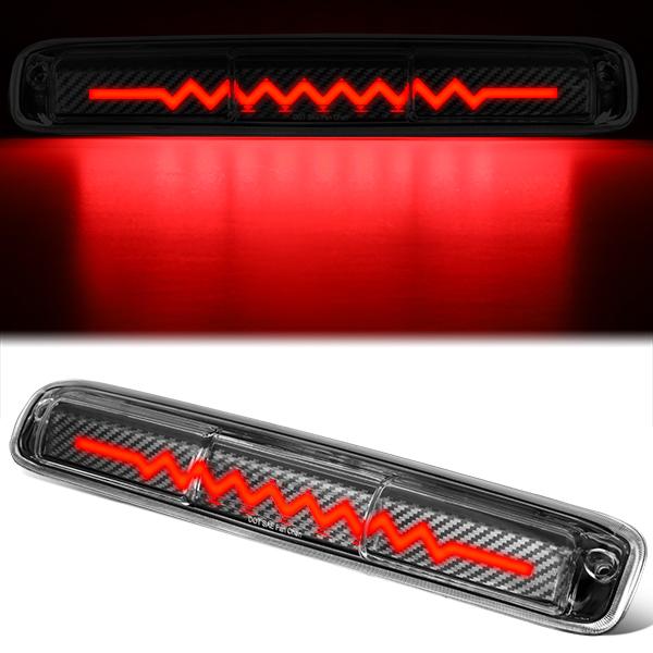 Nuvision Lighting, 99-07 Chevy Silverado GMC Sierra Carbon Fiber Look Heartbeat Sequential LED Third 3rd Brake Light