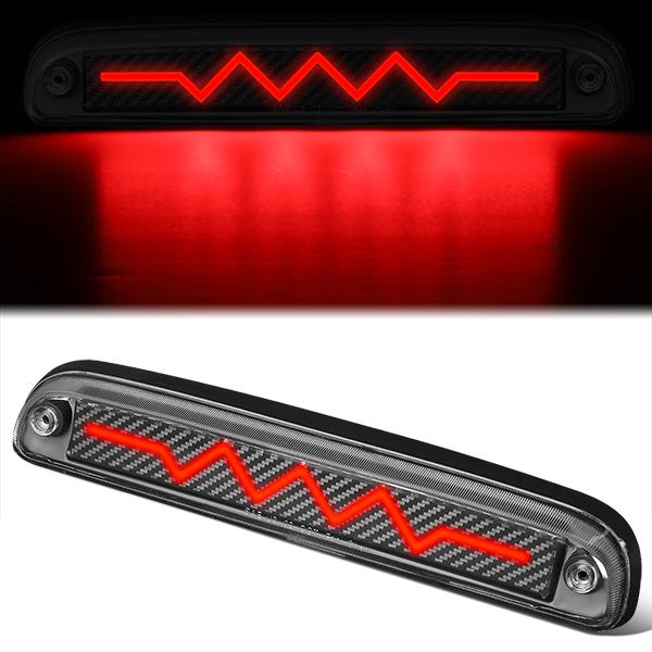 Nuvision Lighting, 99-16 Ford F250-F550 Super Duty Carbon Fiber Look Heartbeat Sequential LED Third 3rd Brake Light