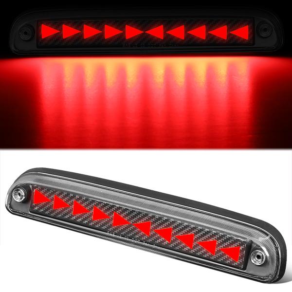 Nuvision Lighting, 99-16 Ford F250-F550 Super Duty Carbon Fiber Look Triangle Sequential LED Third 3rd Brake Light