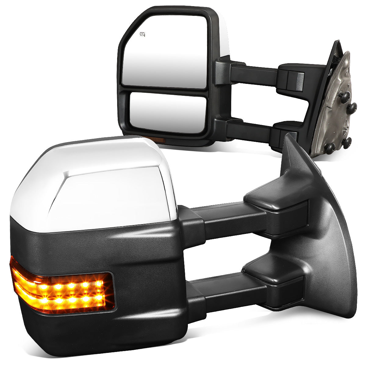 CAAP, Chrome Powered Heated Towing Mirrors (Pair)99-07 Ford F250 - F550 Super Duty