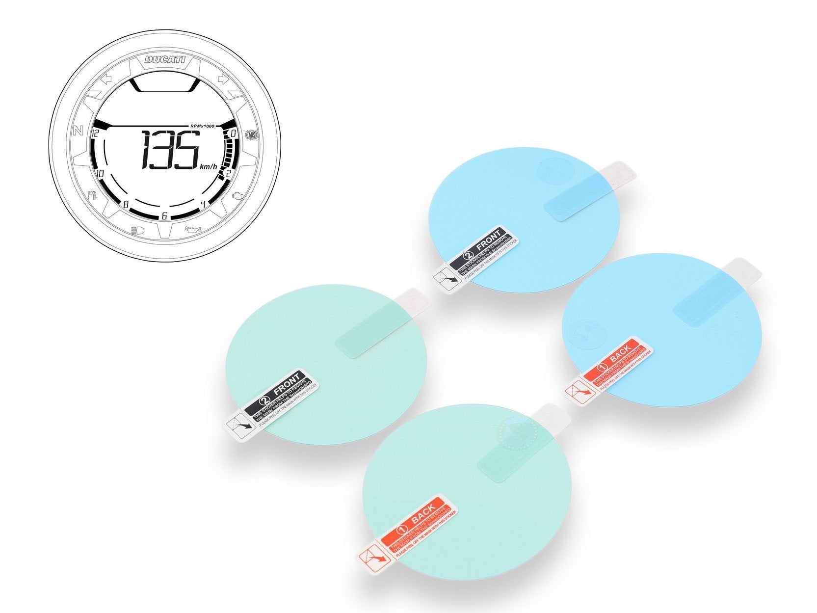 CNC Racing, DP007 - CNC RACING Ducati Scrambler Dashboard Screen Protectors kit