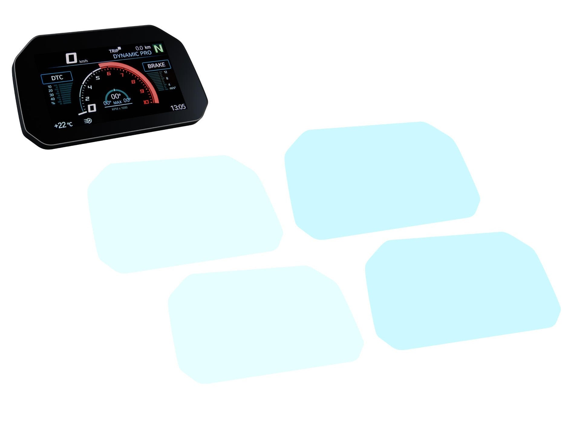 CNC Racing, DP081 - CNC RACING BMW S1000RR (2019+) Dashboard Screen Protectors kit