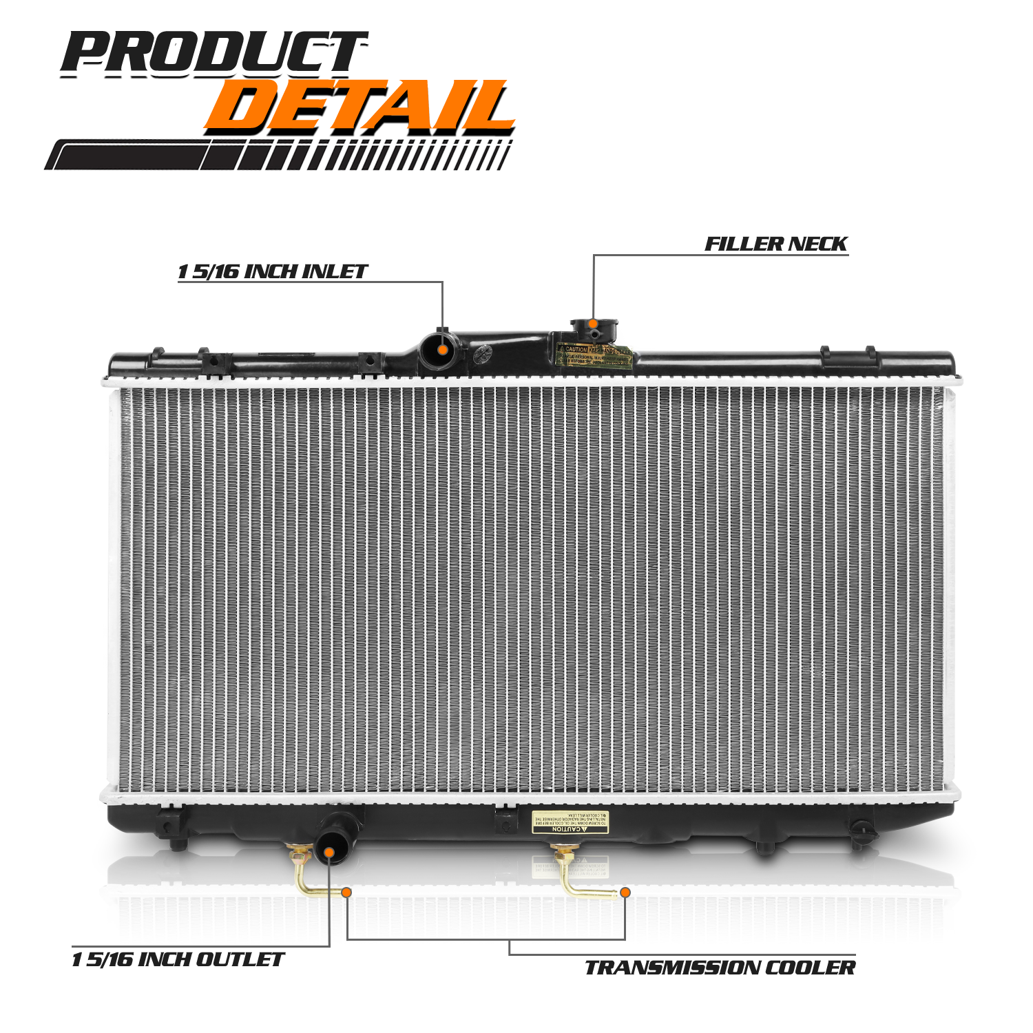 M-AUTO, M-AUTO®  Factory Style Radiator DPI-1409 93-97 Toyota Corolla, Geo Prizm